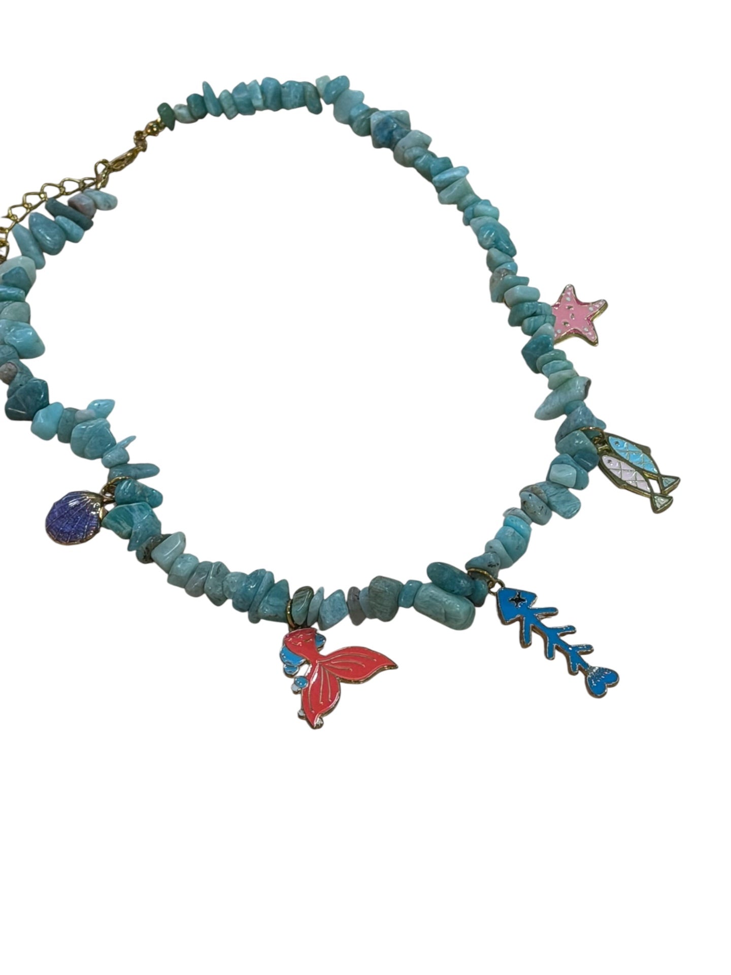 Amzonite Charm Necklace 