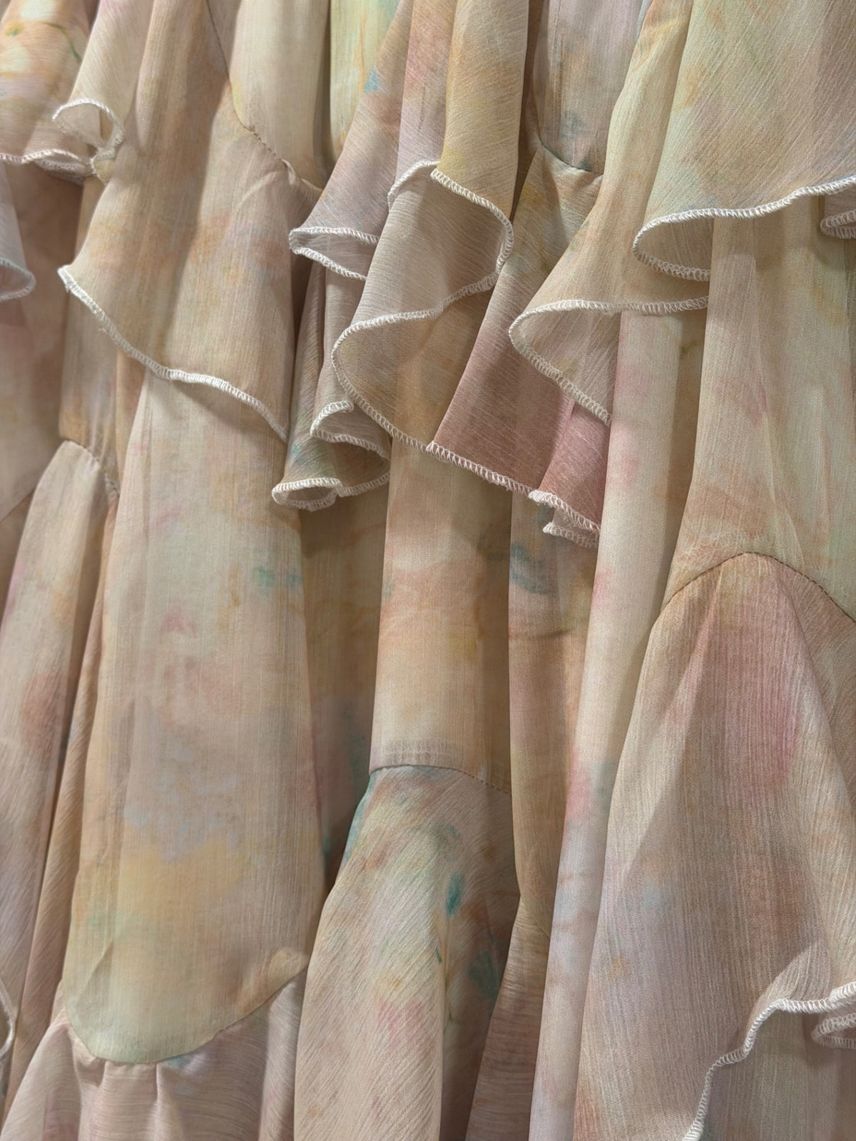 Rainbow tie dye Maxi Skirt