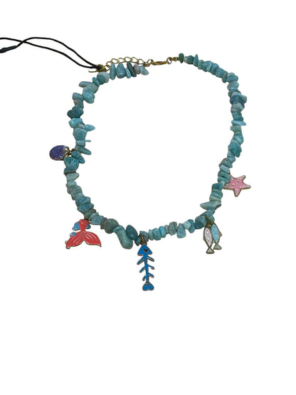 Amzonite Charm Necklace 