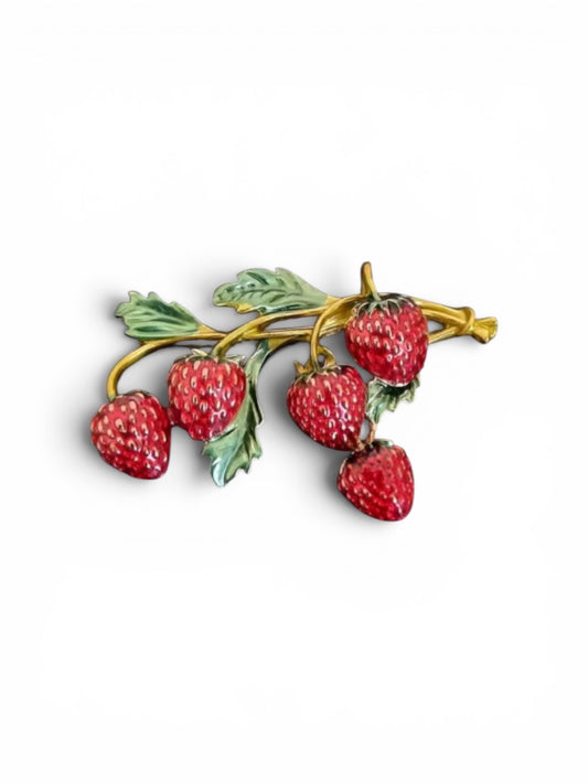 Strawberry Brooch 