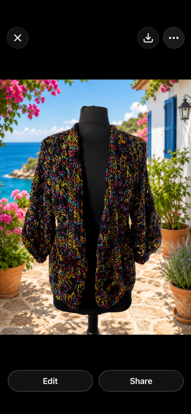 Black multicoloured jacket