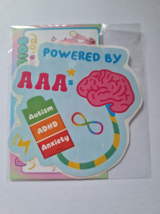 AAA Autism ADHD Anxiety Sticker!