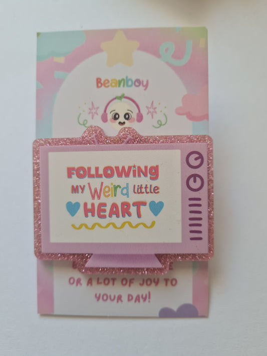 Following My Weird Little Heart Pin Badge!