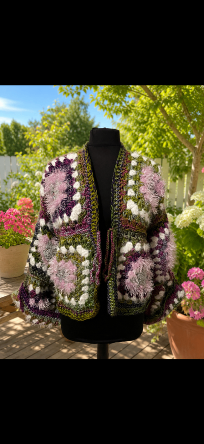Heavyweight summer jacket green/pink