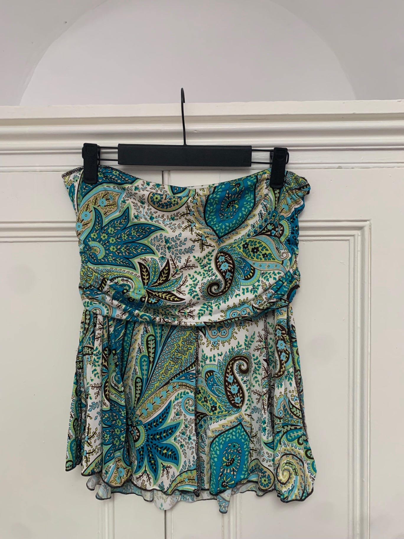 paisley print fold-over skirt 