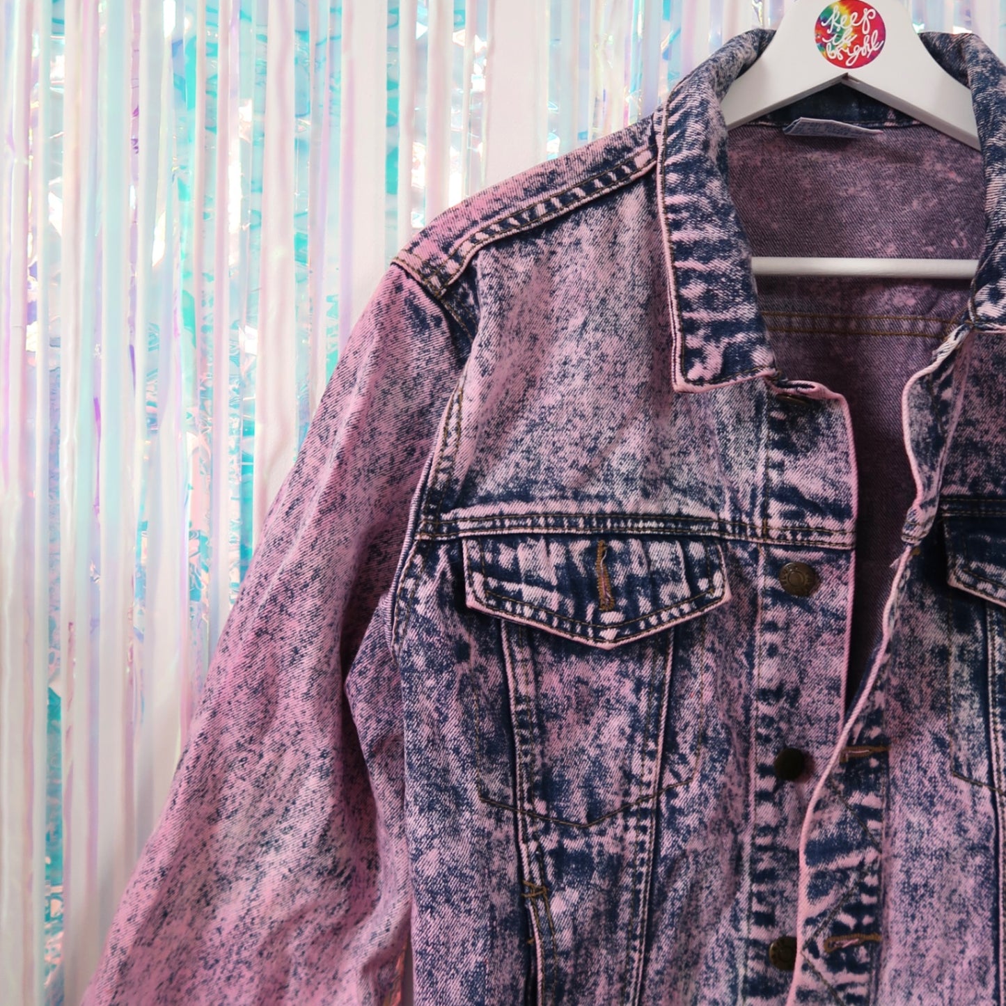 Keep It Bright pink denim jacket 