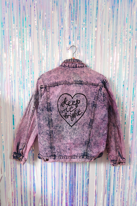 Keep It Bright pink denim jacket 