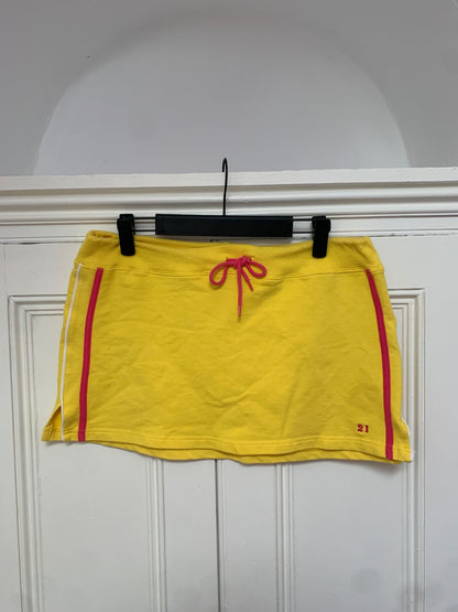 95% cotton drawstring mini skirt