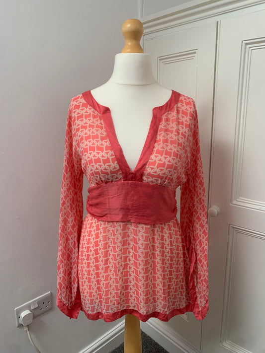 vintage bebe silk top