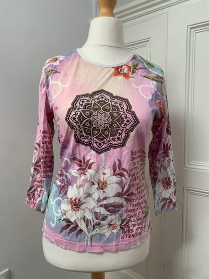 vintage 100% cotton pink top