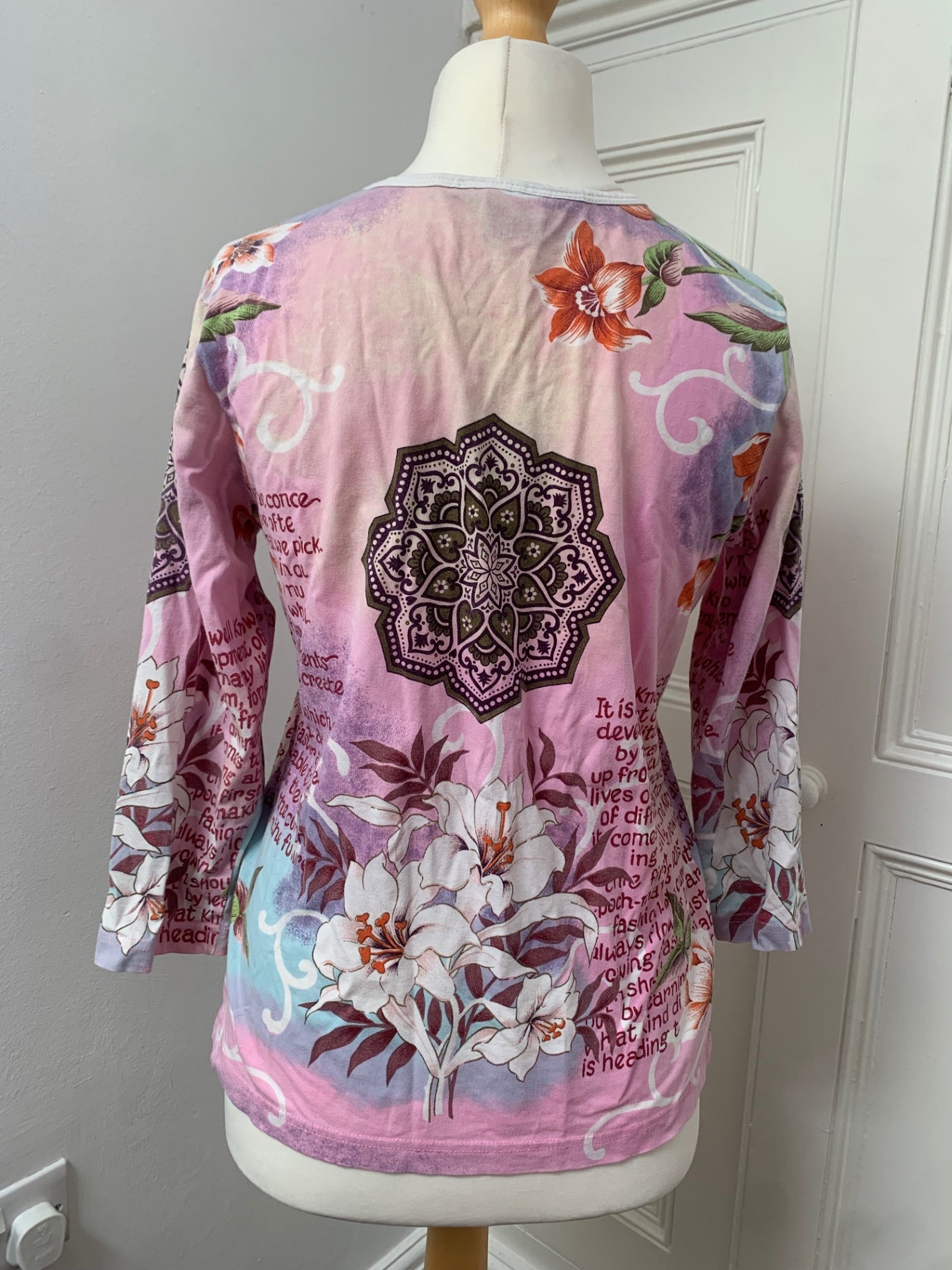 vintage 100% cotton pink top
