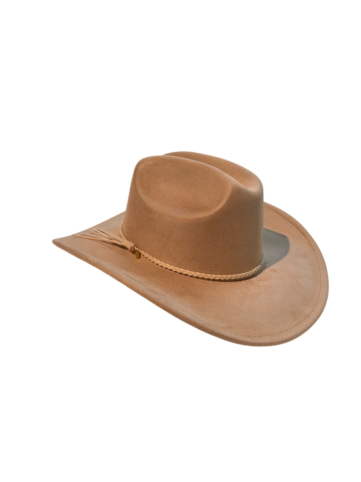 BeigeSuede Style Cowboy Hat Adjustable