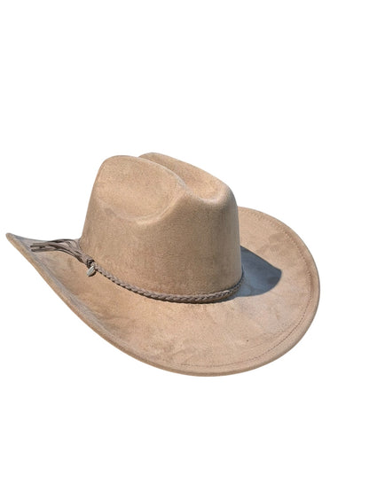 Mauve Suede Style Cowboy Hat Adjustable