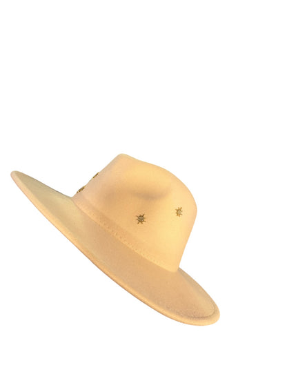 Starlight Cream Fedora Adjustable 
