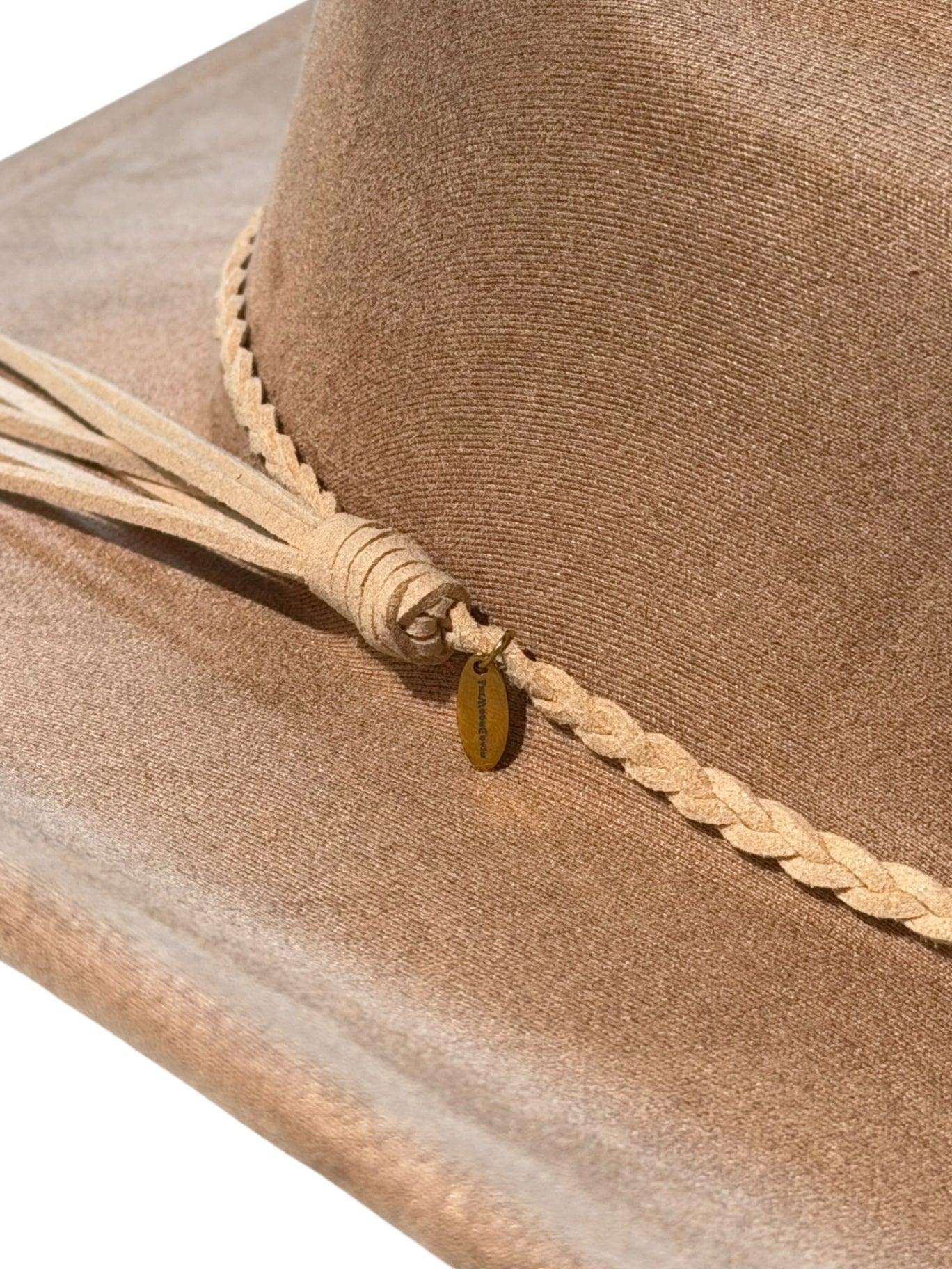BeigeSuede Style Cowboy Hat Adjustable