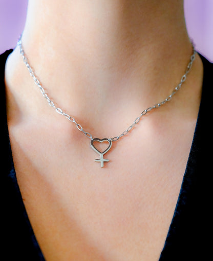 Heart Venus necklace in 304 stainless steel 