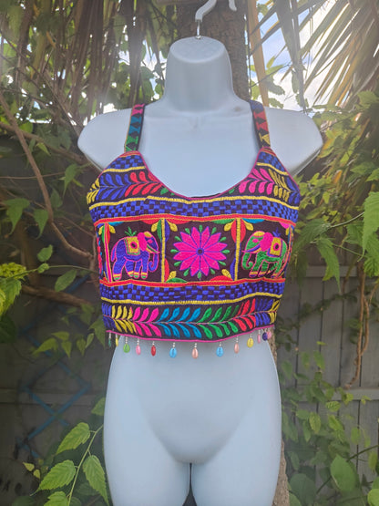 Flora corset style cropped top
