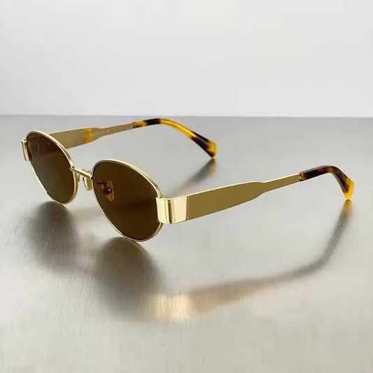 Elara Round Sunglasses Amber