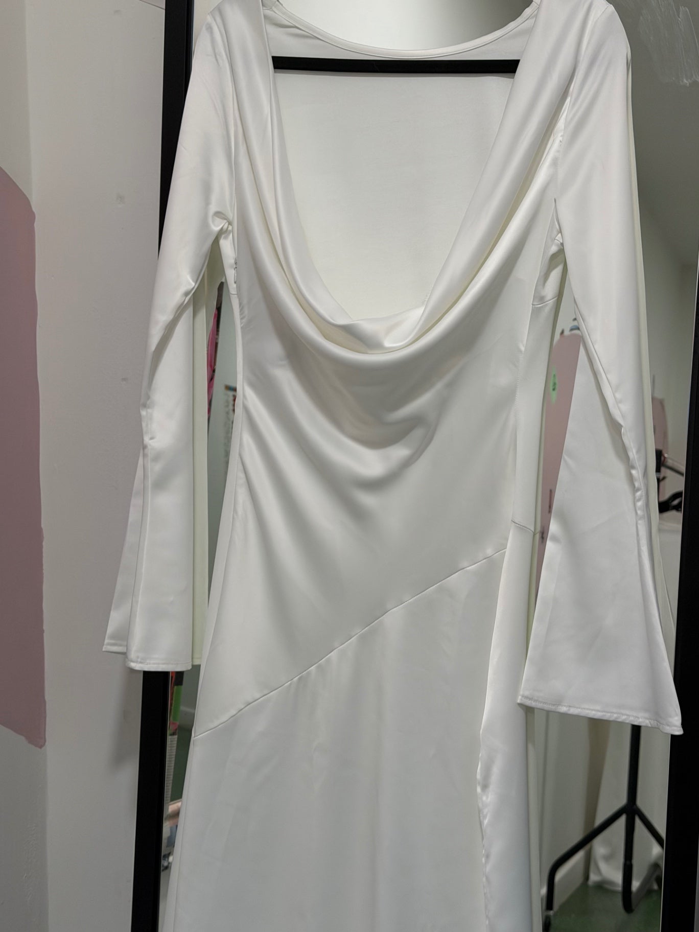 White Hen Do Fishtail Dress Size Small