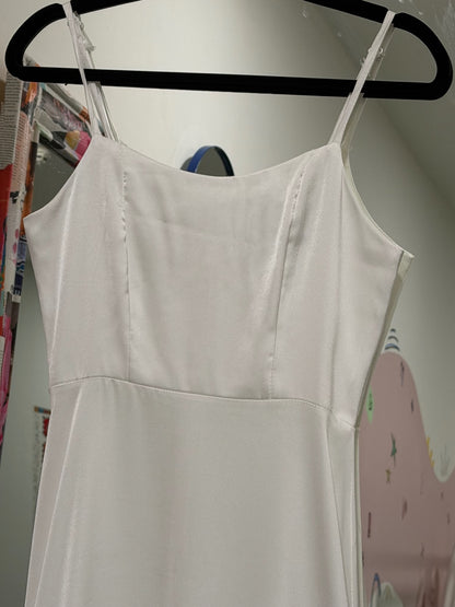 White Hen Do Ruffle Dress Size Small