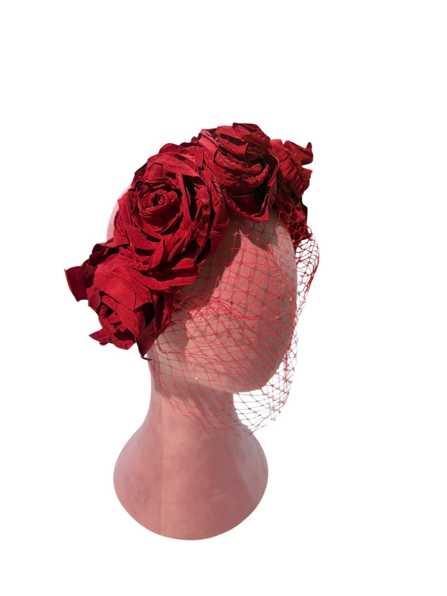 Red Rose Netted Headband 