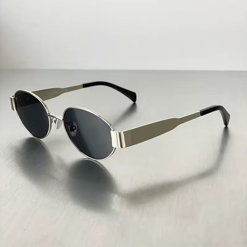 Elara Round Sunglasses Silver