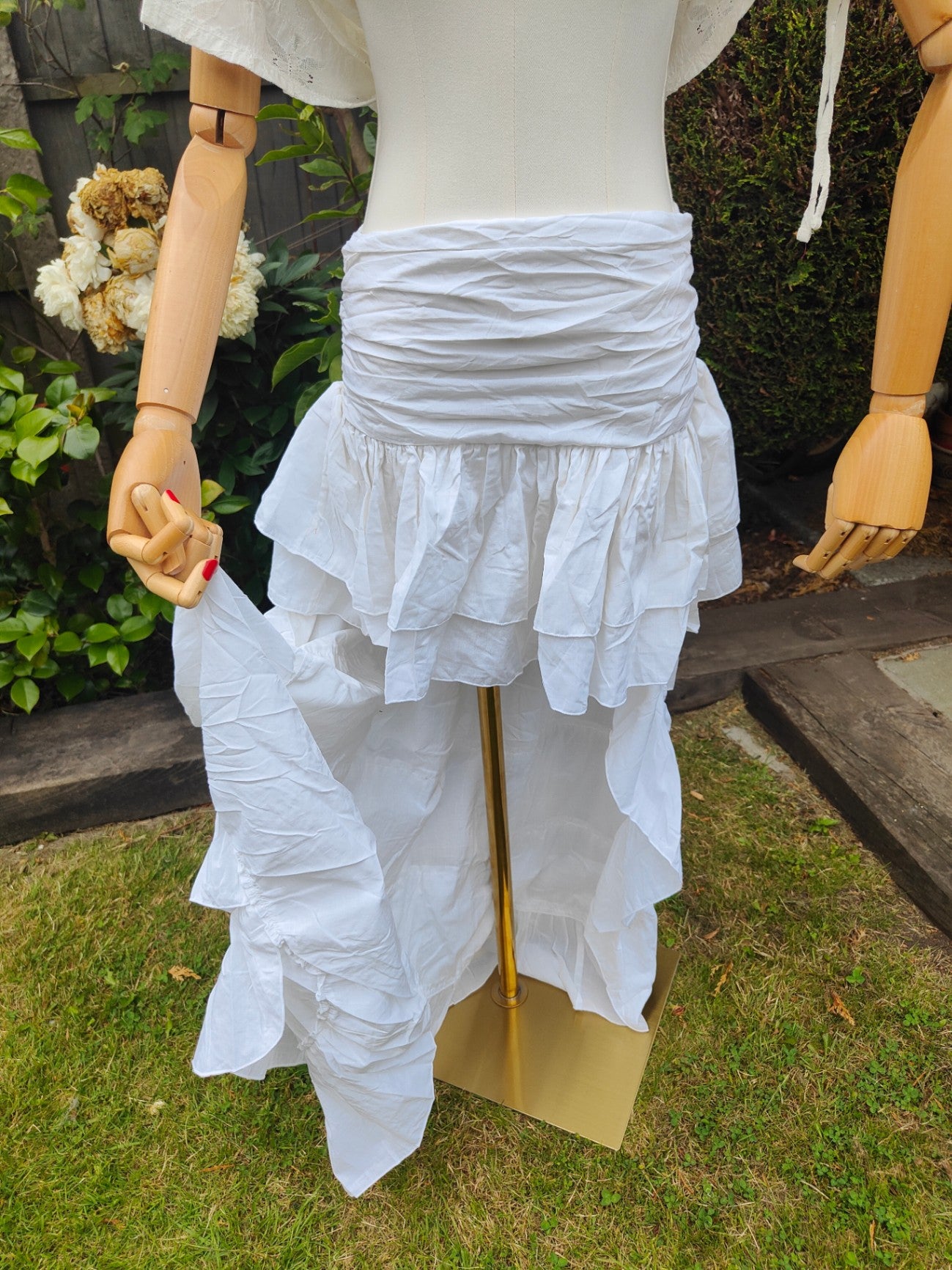 Es cana organic cotton hi low Skirt - White