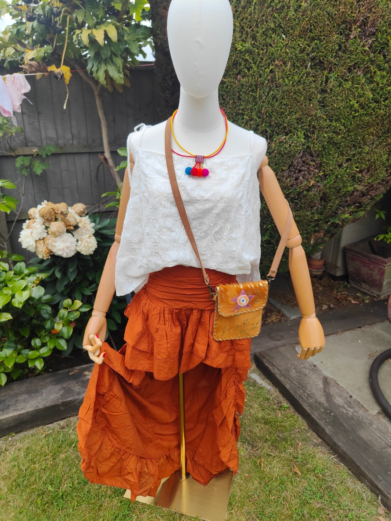 Es cana organic cotton hi low Skirt - Rust