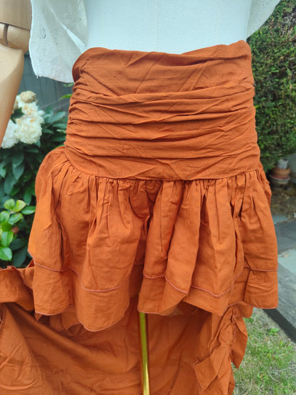 Es cana organic cotton hi low Skirt - Rust