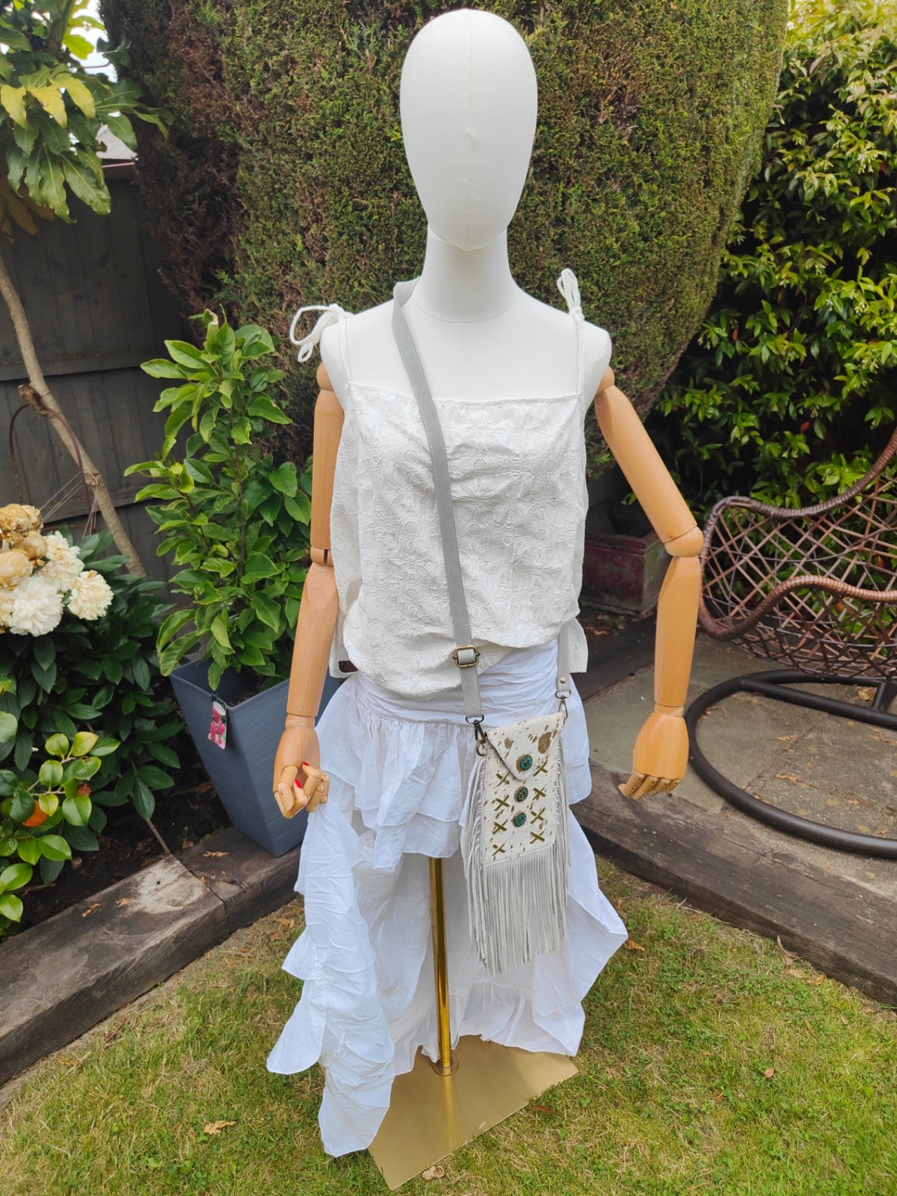 Es cana organic cotton hi low Skirt - White