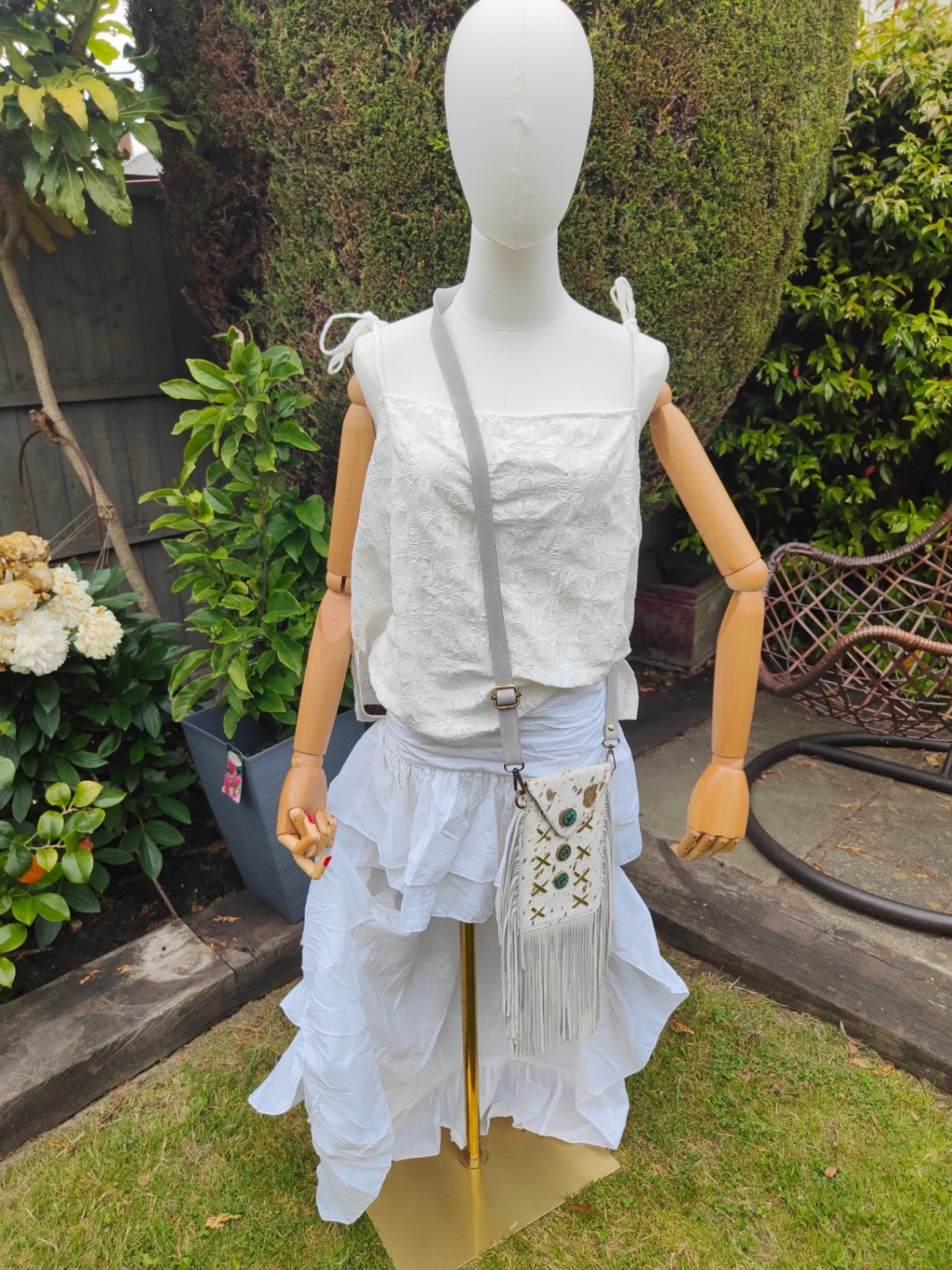 Es cana organic cotton hi low Skirt - White