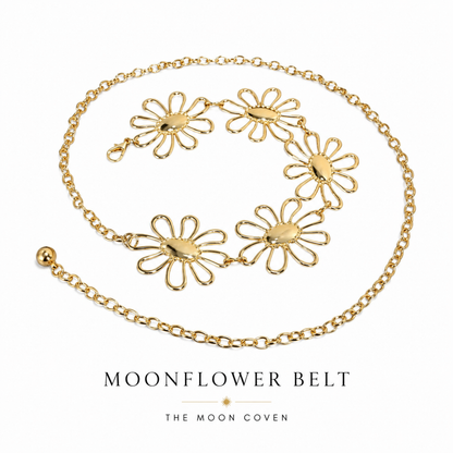 Moonflower Chain Belt Gold 