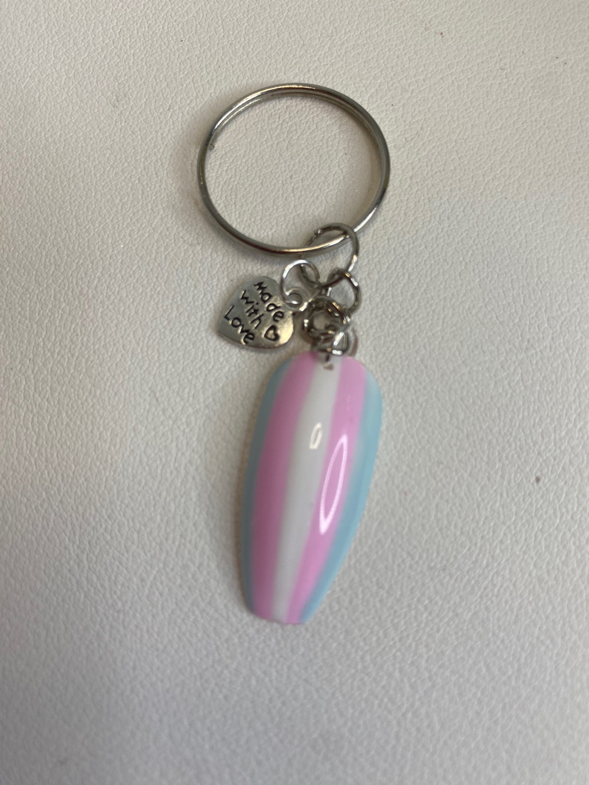 Trans Nail Keychain