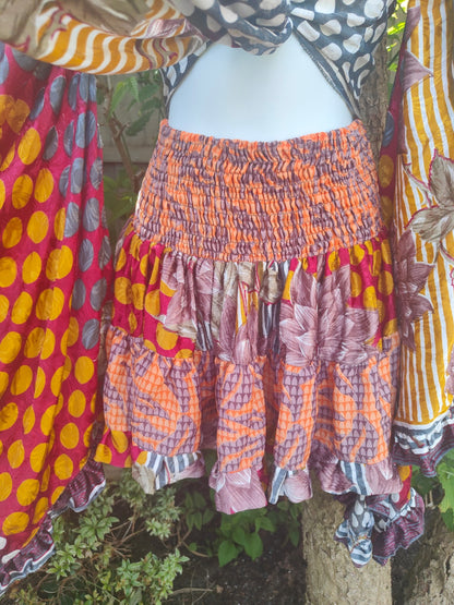 Stevie co ord set - tie top & skirt - spotty