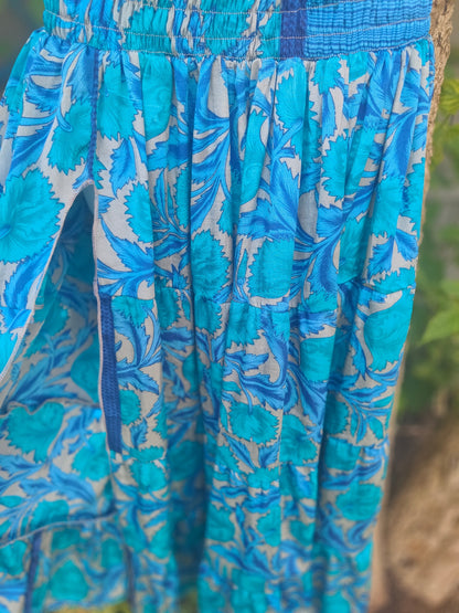 Zara split maxi skirt - blues 