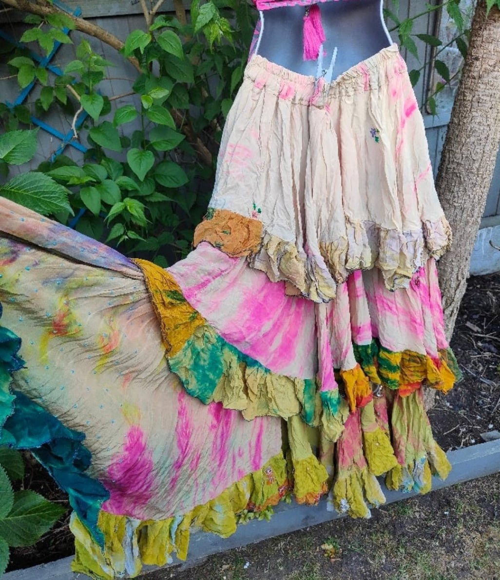 Wanderlust maxi skirt - cream pink