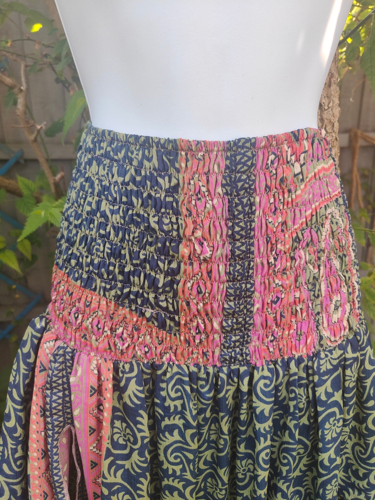 Zara split maxi skirt - Teal & Navy