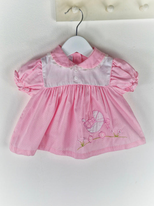 Pink vintage dress 3-6 months