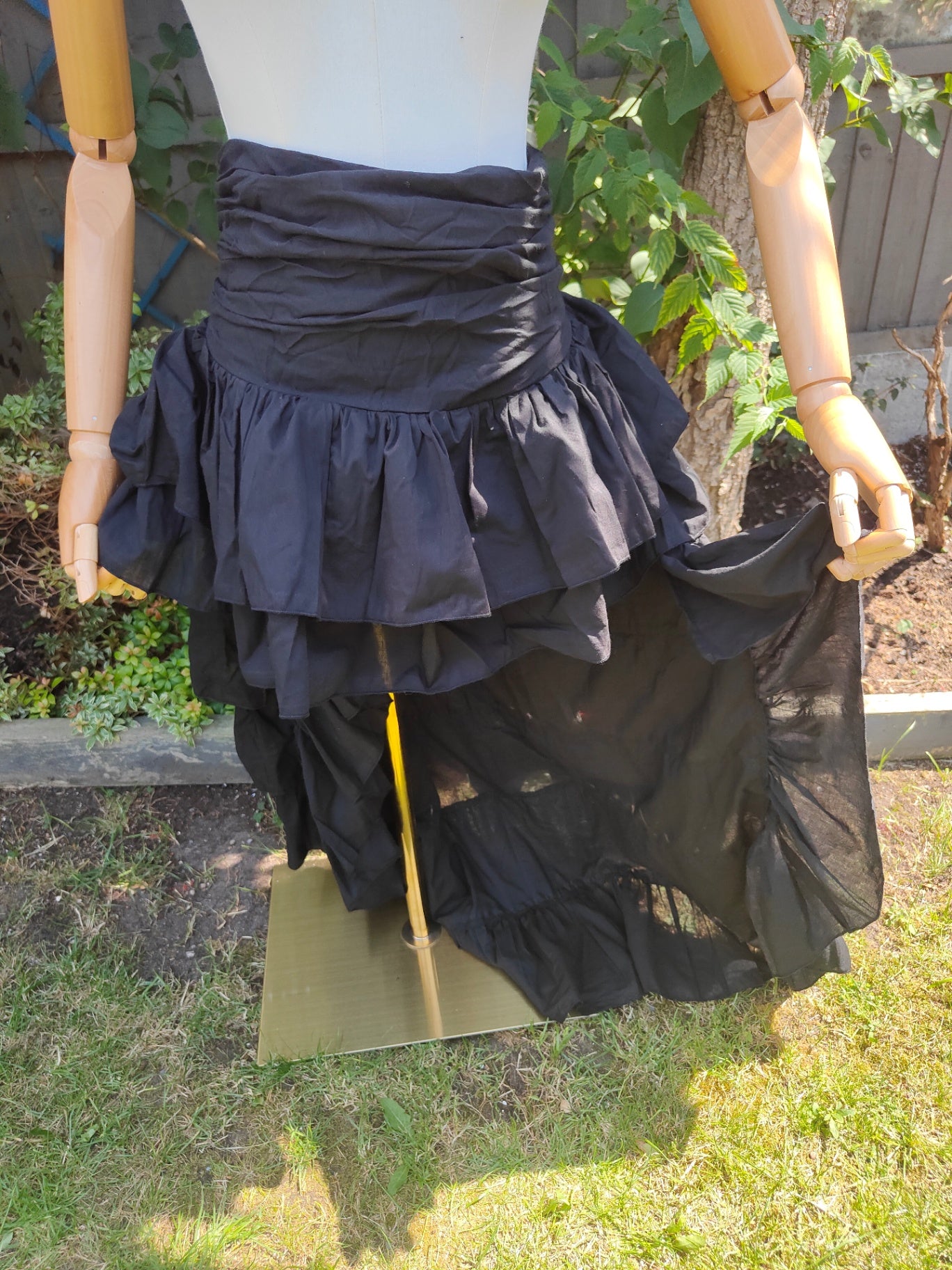 Es Cana organic cotton hi low skirt - Black