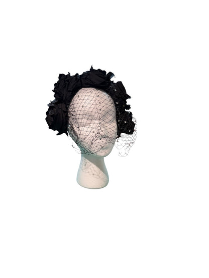 Black Rose Netted Headband