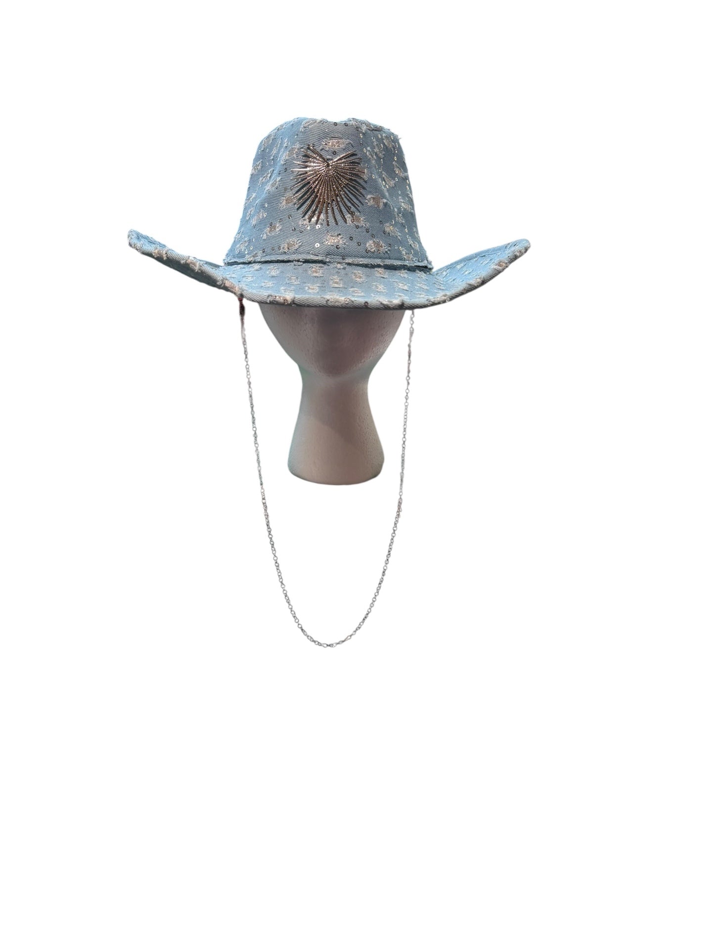Disco Denim Cowboy Hat Light