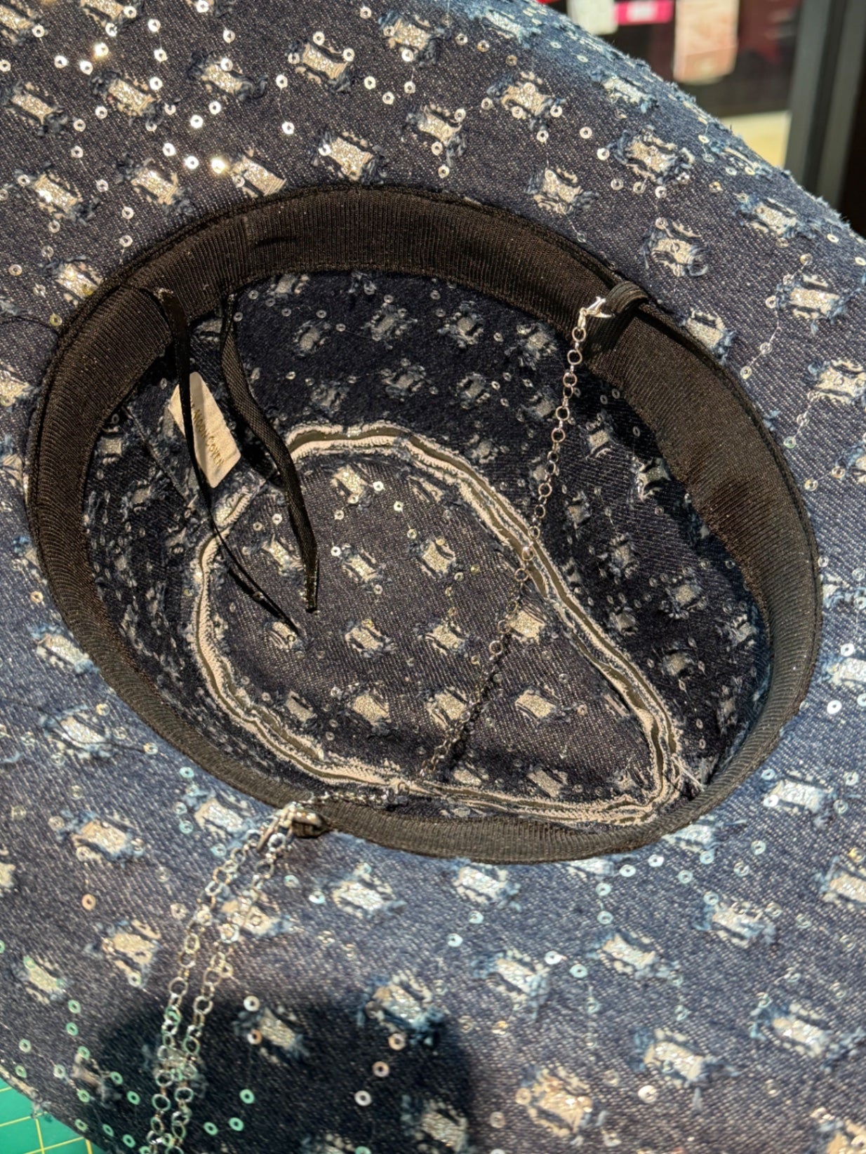 Disco Denim Cowboy Hat Dark