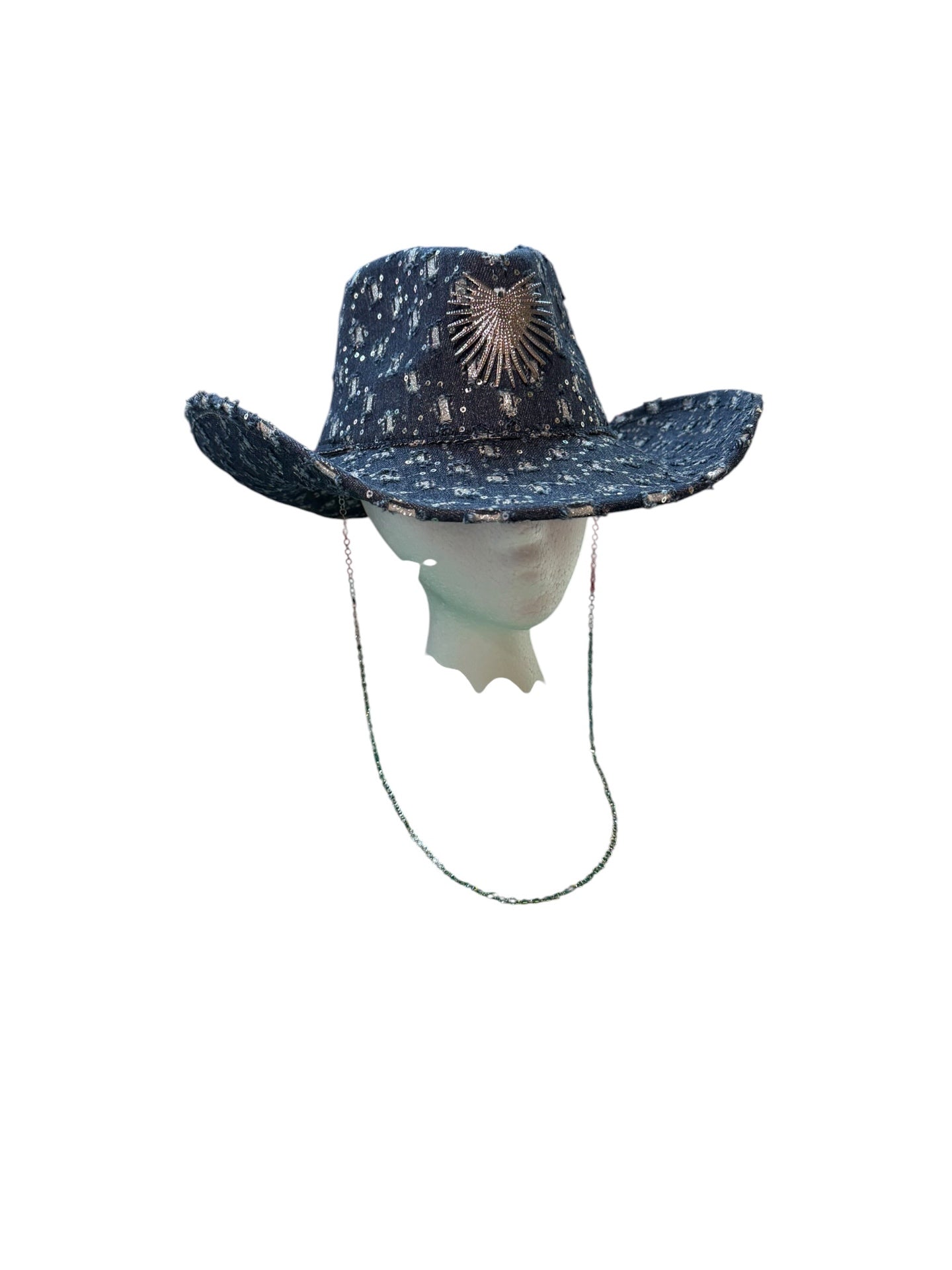 Disco Denim Cowboy Hat Dark