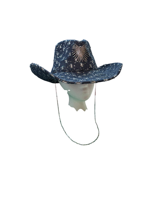 Disco Denim Cowboy Hat Dark