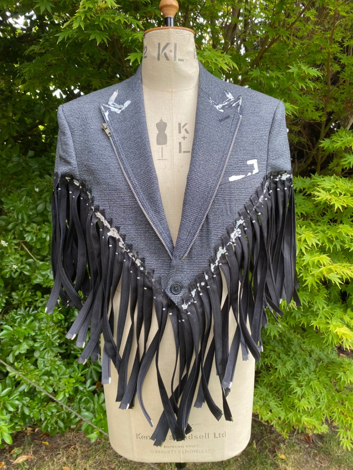 Zip cropped blazer jacket
