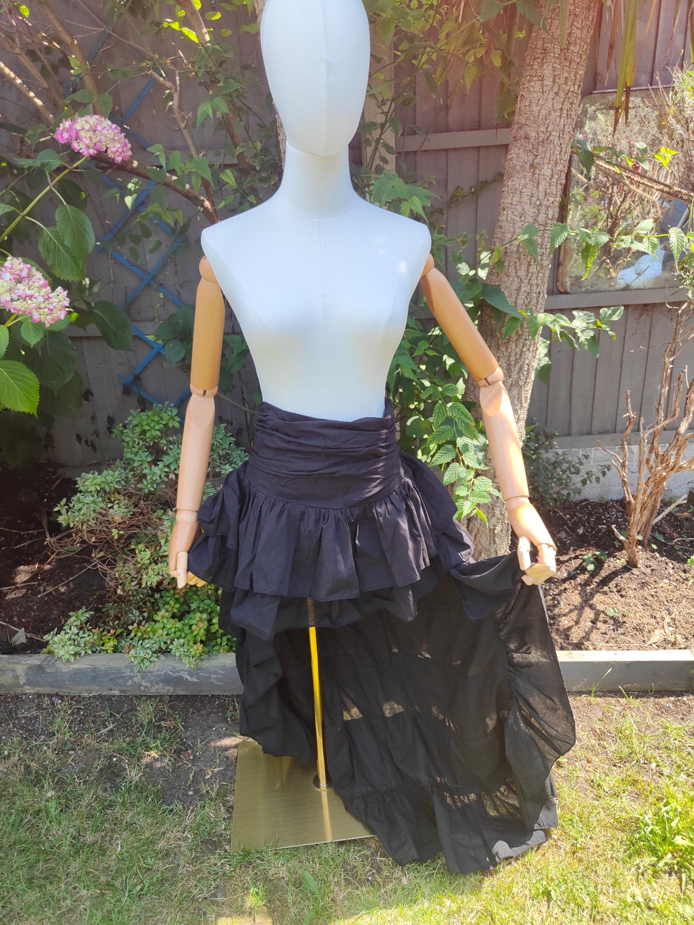 Es Cana organic cotton hi low skirt - Black