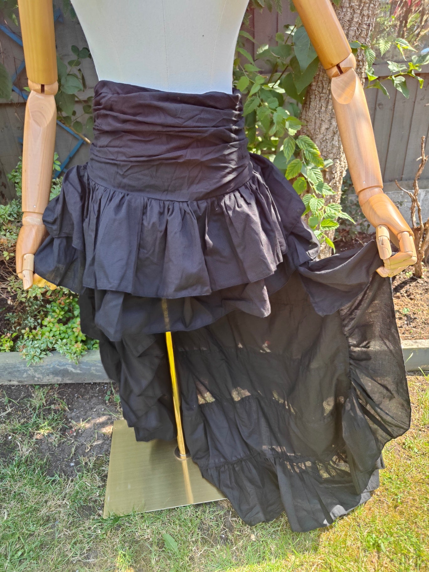 Es Cana organic cotton hi low skirt - Black