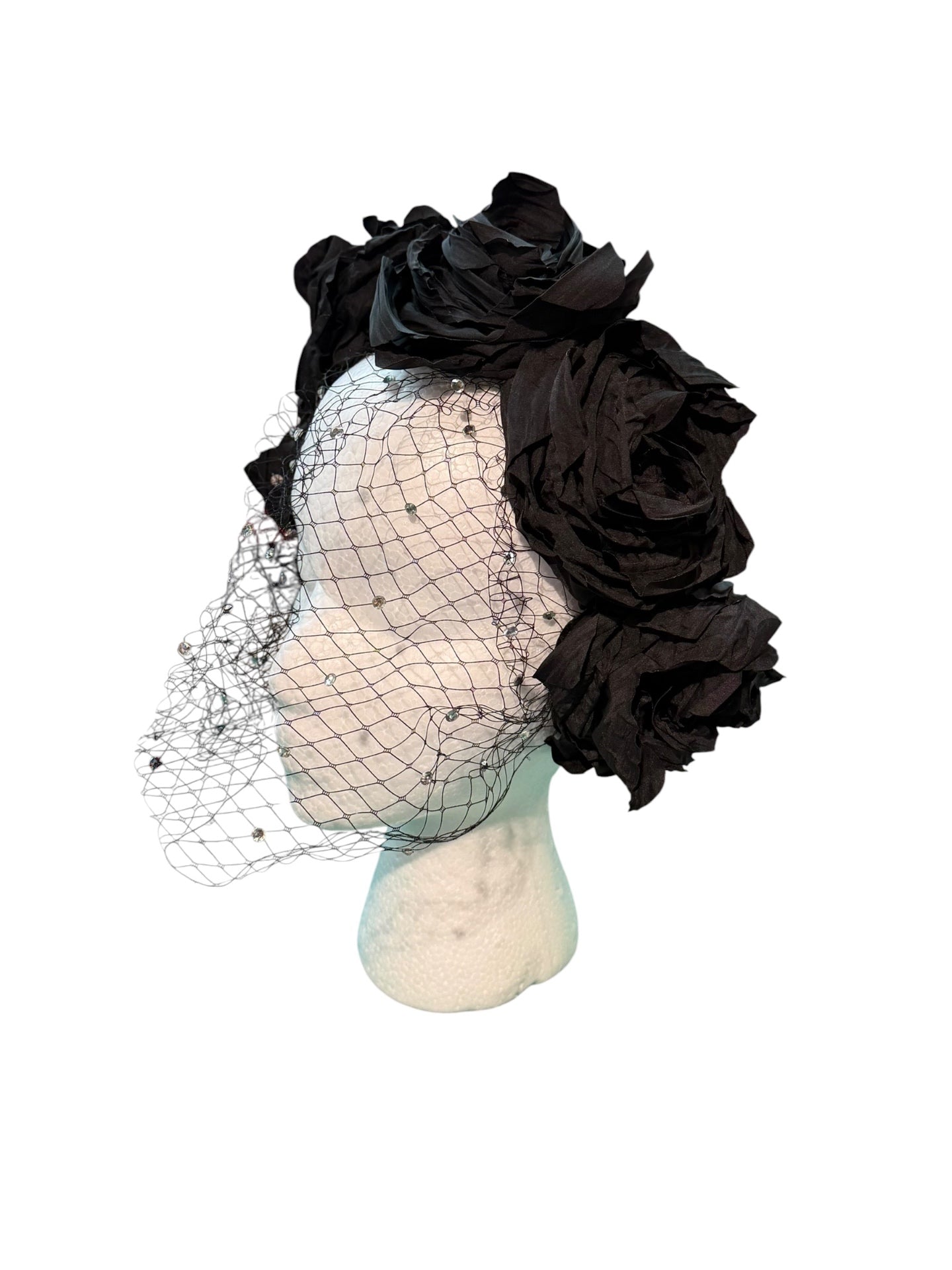 Black Rose Netted Headband