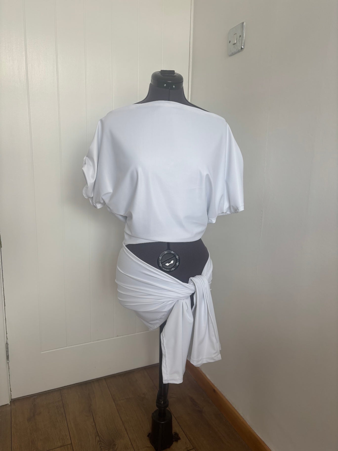 fitted top and sarong skirt set