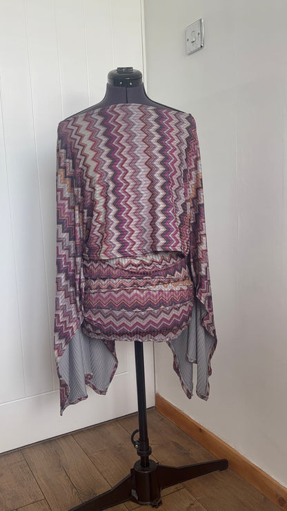 zigzag poncho set 